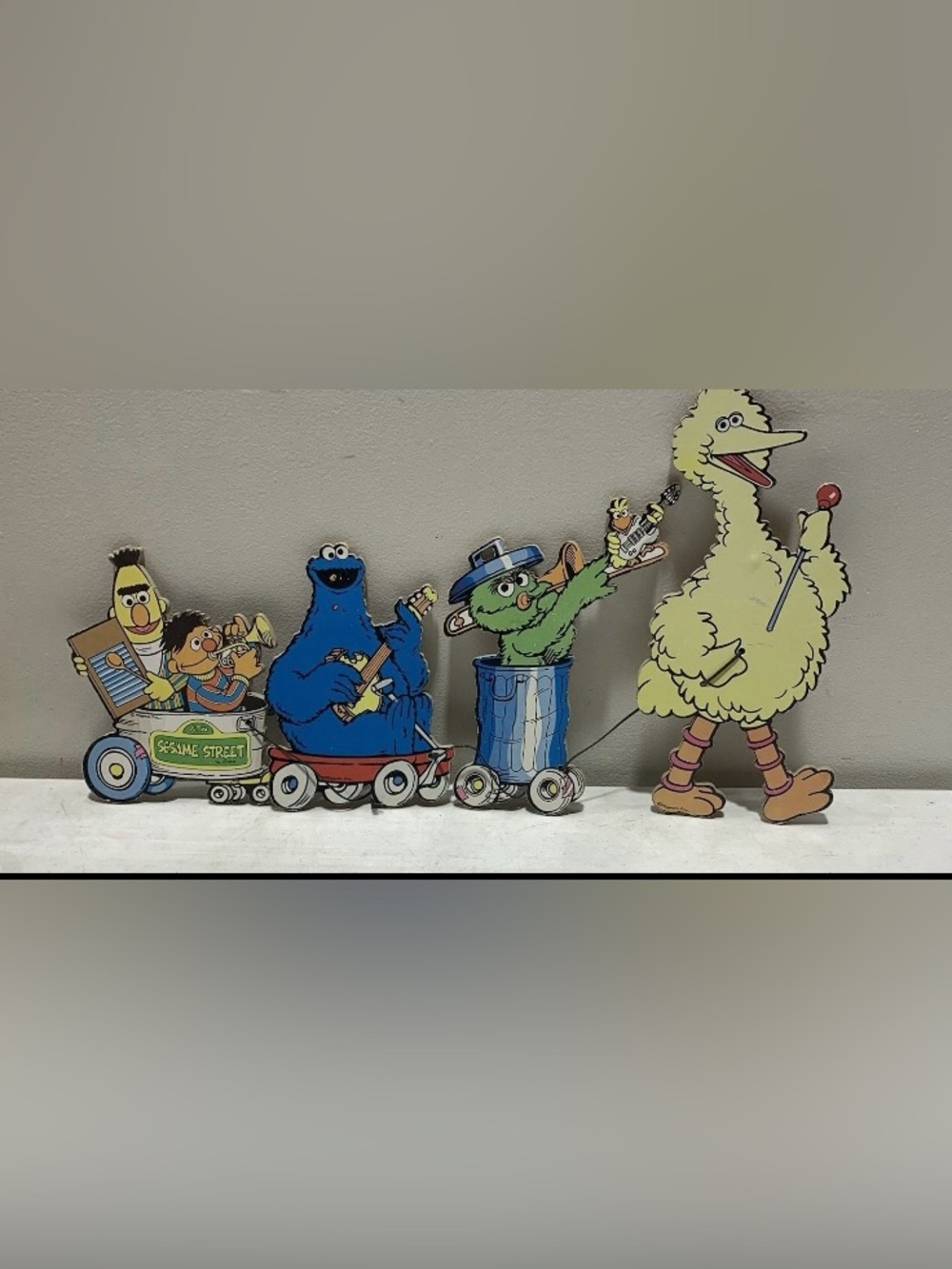 Vintage 1980s Sesame Street Muppets Musical Parade Wall Hanging